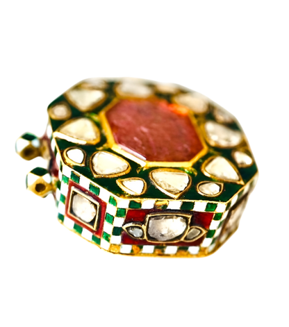 ANTIQUE OCTAGONAL ENAMELLED GOLD CASE, 1750-1800