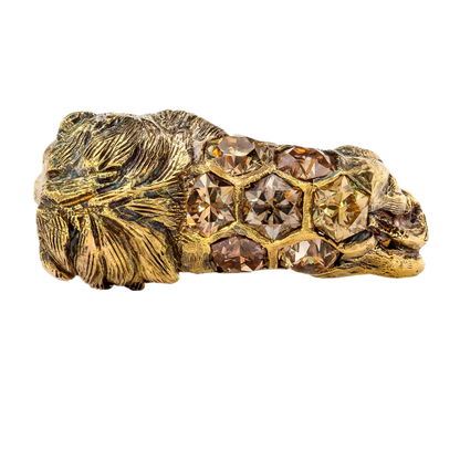 LIONESS RING, 5.56 cttw, HONEYCOMB-HEXAGON DIAMONDS, 18K