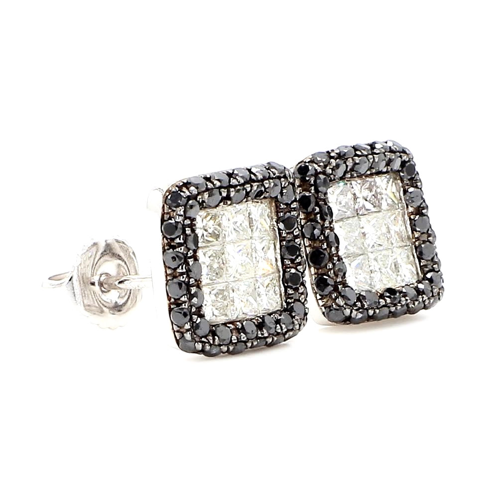 DIAMOND EARRINGS, 18KW