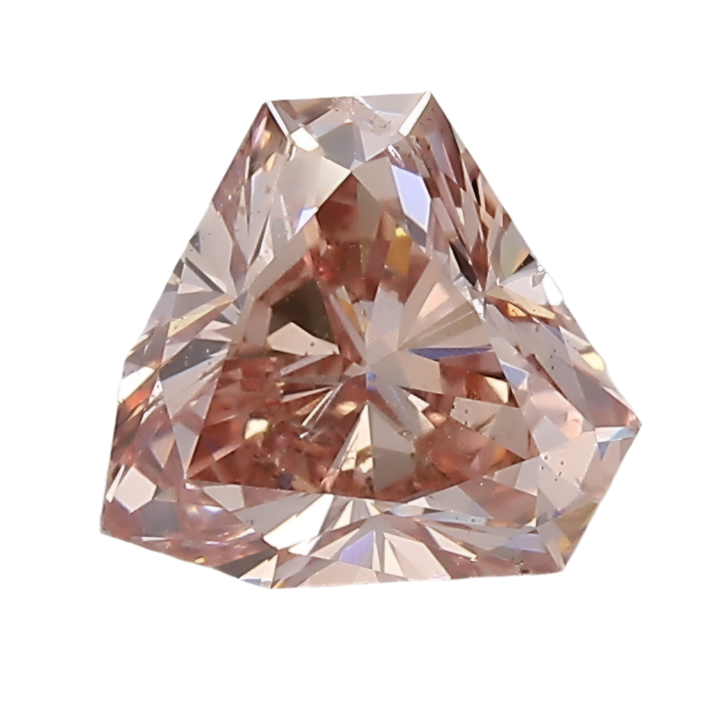 SHIELD CUT,	1.14 CARAT, FANCY ORANGY PINK, SI2	G, G MB,	GIA	5172878275