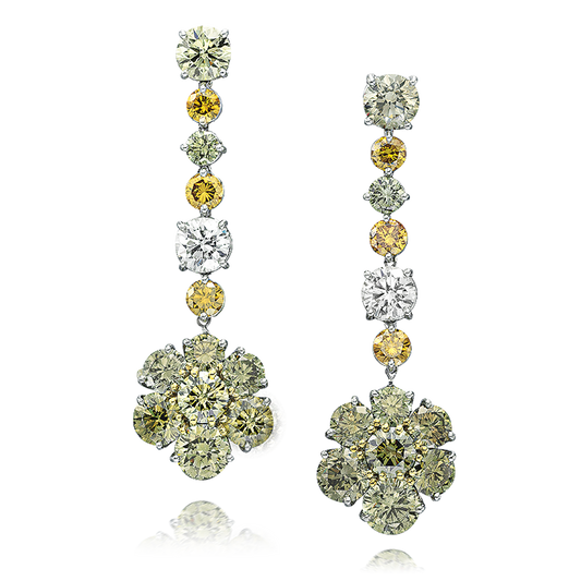 VERDE : CHAMELEON DIAMOND EARRINGS, 18K