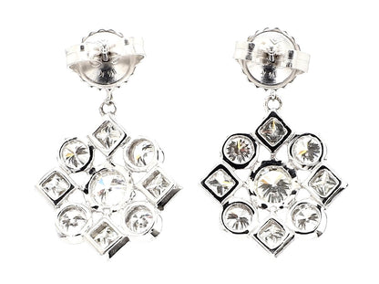 DIAMOND EARRINGS, 1.90 CARAT TOTAL WEIGHT, 18K WHITE GOLD