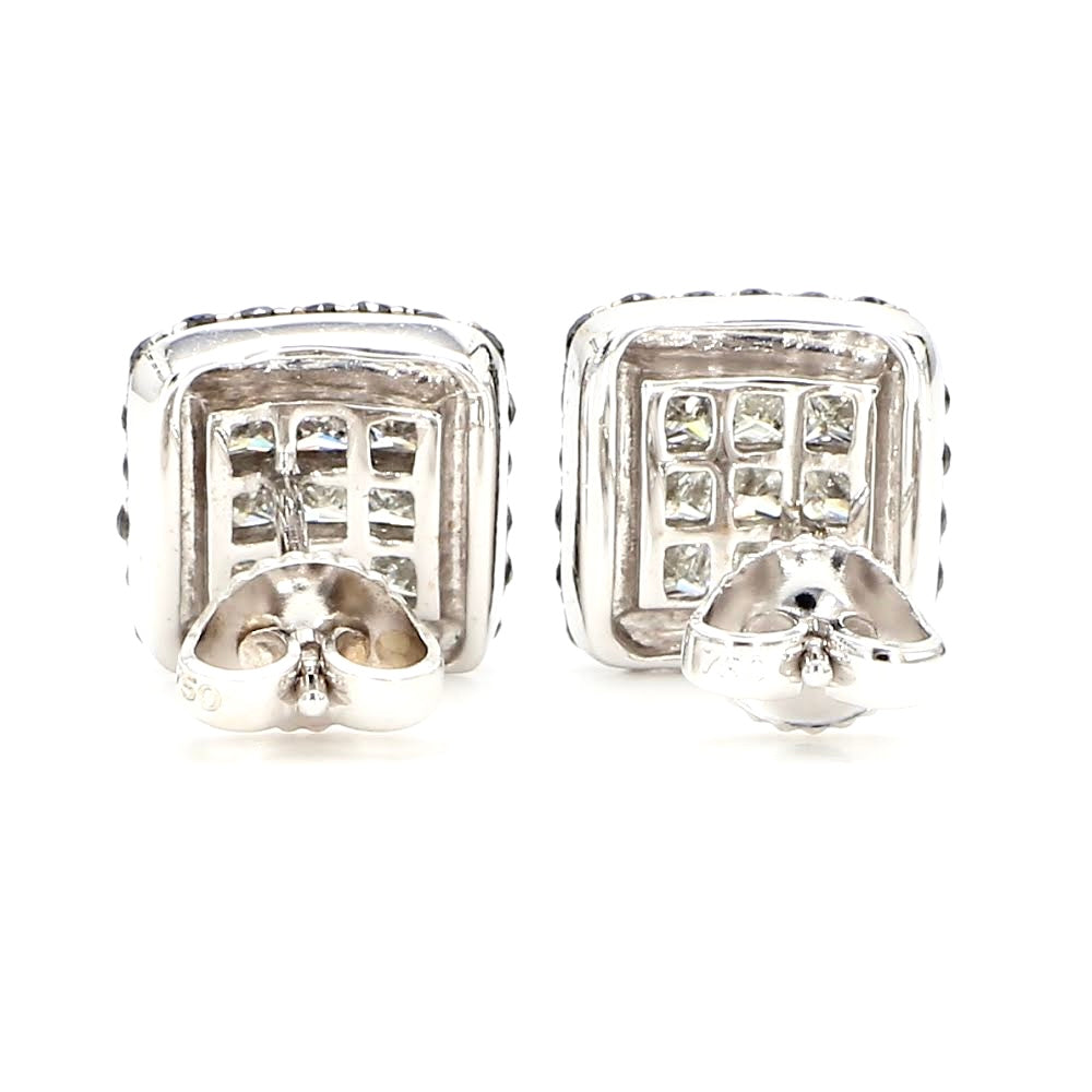 DIAMOND EARRINGS, 18KW