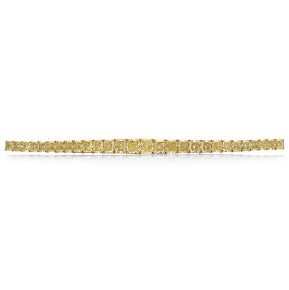 RADIANT CUT FANCY YELLOW DIAMOND BRACELET