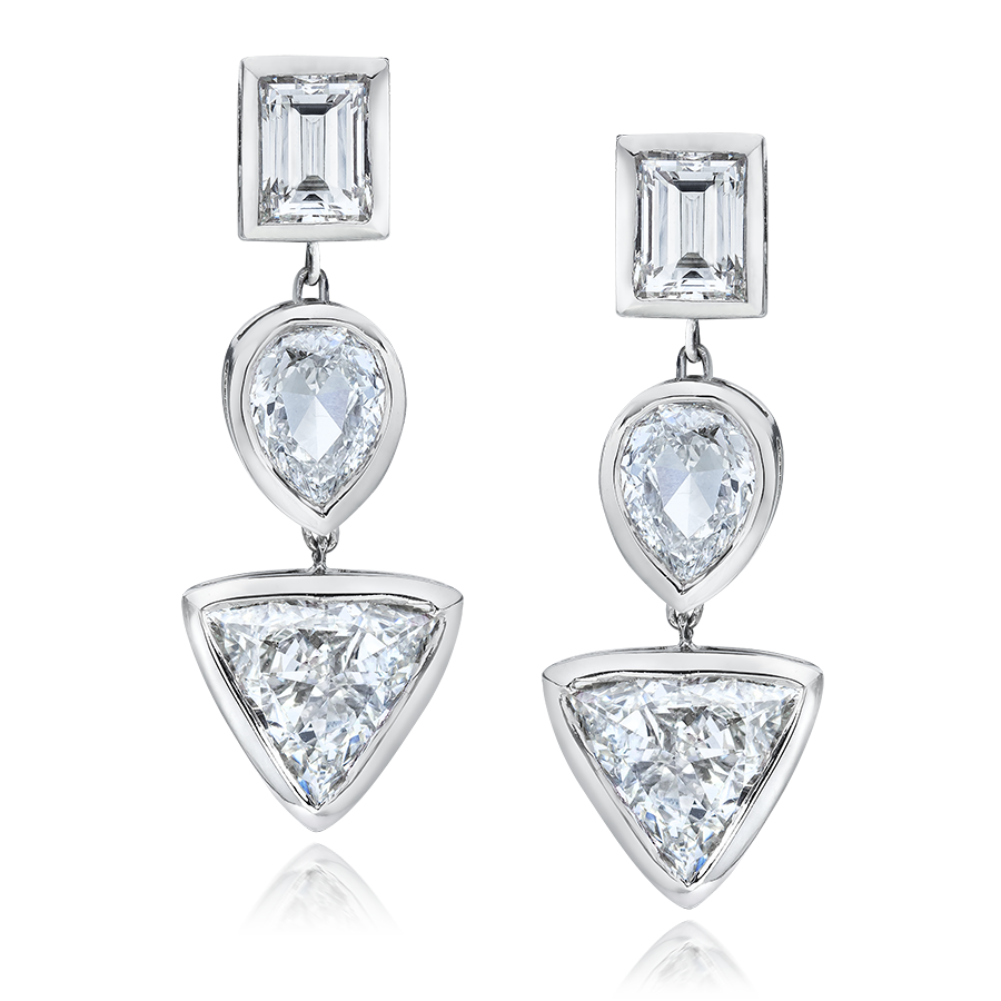 MIXED SHAPES DIAMOND EARRINGS