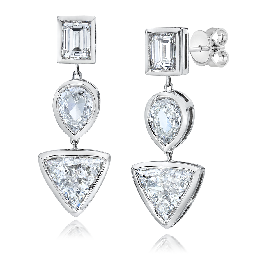 MIXED SHAPES DIAMOND EARRINGS