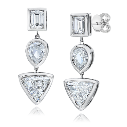 MIXED SHAPES DIAMOND EARRINGS