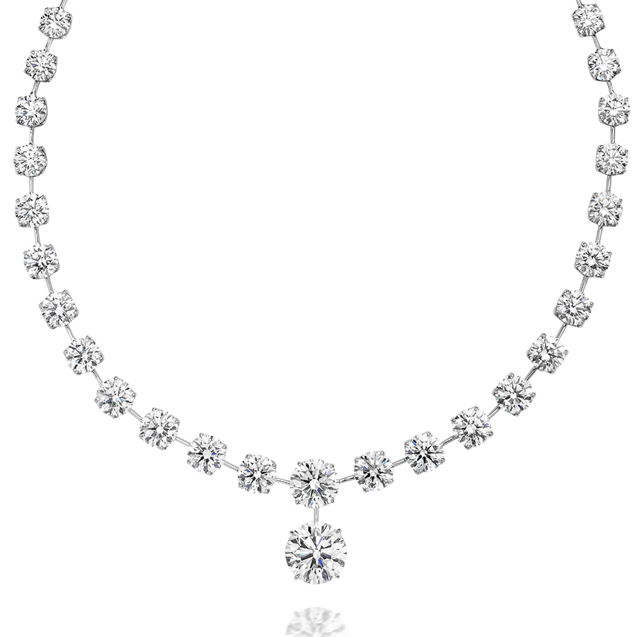 GRACE : BRILLIANT CUT DIAMOND NECKLACE, PLATINUM