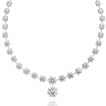 GRACE : BRILLIANT CUT DIAMOND NECKLACE, PLATINUM