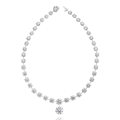 GRACE : BRILLIANT CUT DIAMOND NECKLACE, PLATINUM