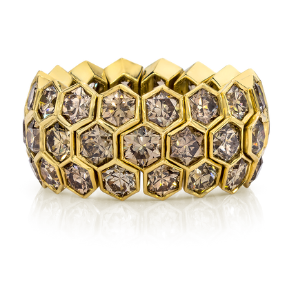 HEXAGON BRILLIANT CUT DIAMOND ETERNITY BAND