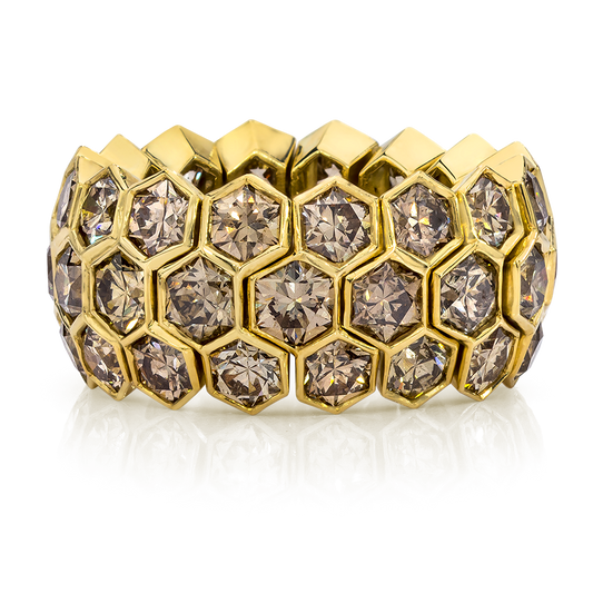 HEXAGON BRILLIANT CUT DIAMOND ETERNITY BAND