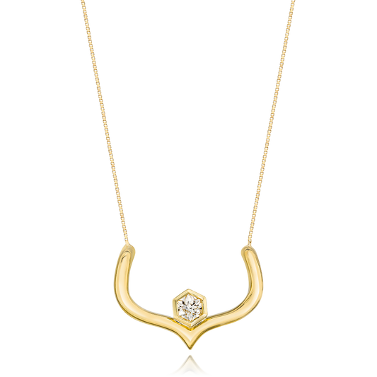 HONEYCOMB DIAMOND NECKLACE, 18K