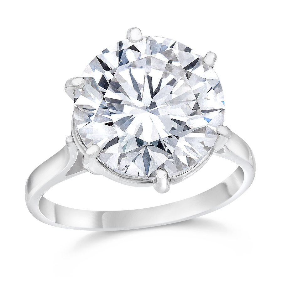 SOLITAIRE DIAMOND RING, 18K OR PLATINUM