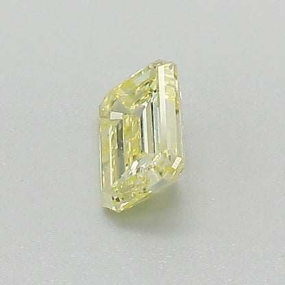 EMERALD CUT   0.43 CARAT  FANCY YELLOW	 VS2    G	  G	N	GIA	2185386277