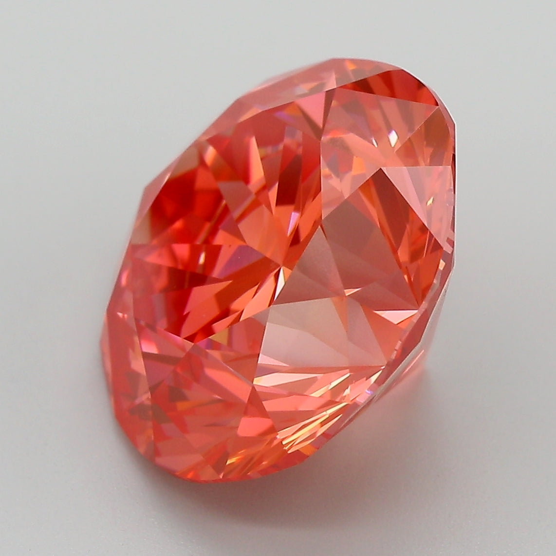 ROUND BRILLIANT, NATURAL- COLOR ENHANCED,  10.07 FANCY VIVID ORANGY PINK - VS2  G	G	GIA	15284724