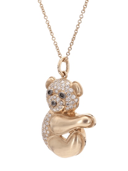 PANDA NECKLACE, 1.50 CTTW LIGHT PINK DIAMONDS, 18K ROSE GOLD