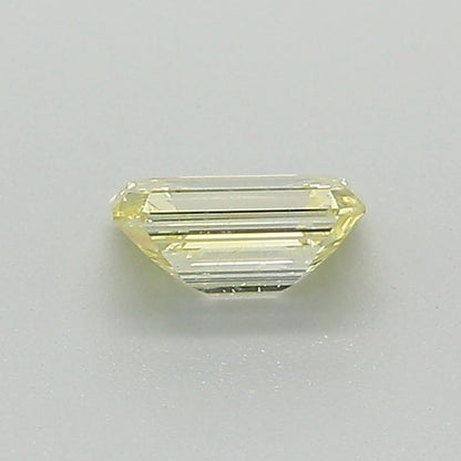 EMERALD CUT   0.43 CARAT  FANCY YELLOW	 VS2    G	  G	N	GIA	2185386277