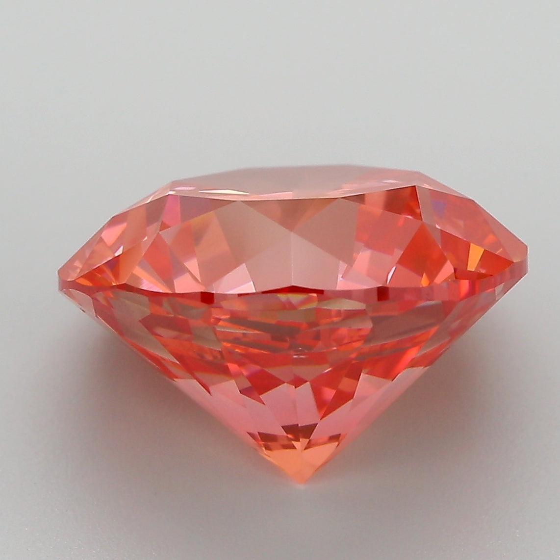 ROUND BRILLIANT, NATURAL- COLOR ENHANCED,  10.07 FANCY VIVID ORANGY PINK - VS2  G	G	GIA	15284724