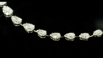 PEAR CUT DIAMOND NECKLACE, 18K GOLD OR PLATINUM