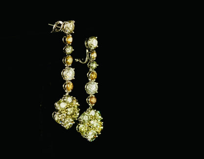 VERDE : CHAMELEON DIAMOND EARRINGS, 18K