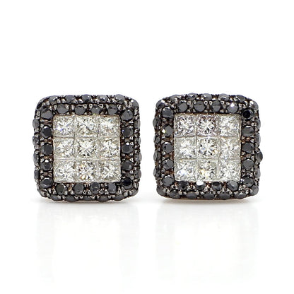 DIAMOND EARRINGS, 18KW